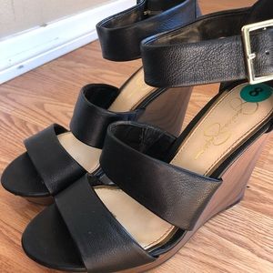 Black Wedges Jessica Simpson EUC